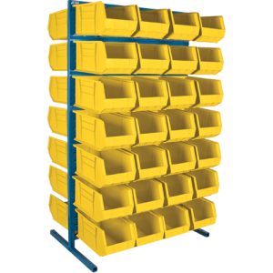 Double-Sided Stationary Bin Rack