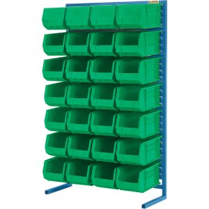 Single-Sided Stationary Bin Rack
