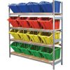Wide Span Shelving with Jumbo Plastic Bins