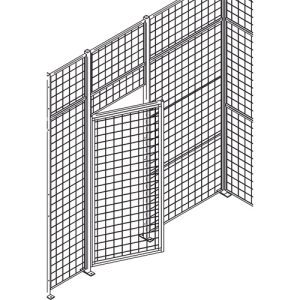 Heavy-Duty Wire Mesh Partition Swing Door