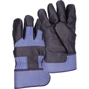 Blue Winter-Lined Work Gloves