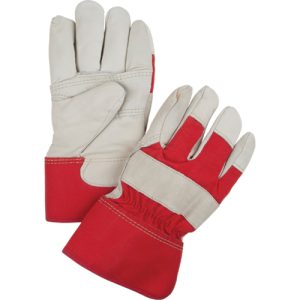 Red & White Winter-Lined Fitters Gloves