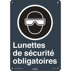 "Lunettes de sécurité" CSA Safety Sign