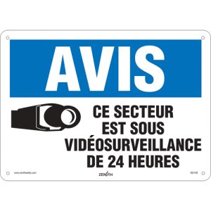 "Sous vidéosurveillance" Sign