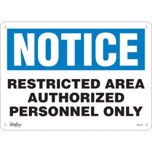"Authorized Personnel Only" Sign