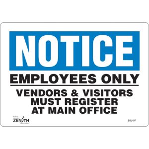 "Employees Only" Sign
