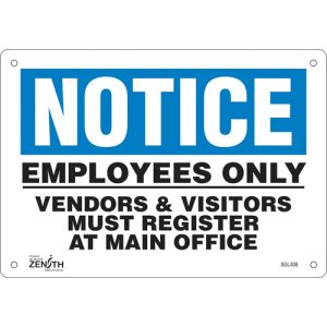 "Employees Only" Sign