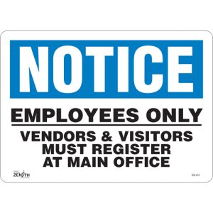 "Employees Only" Sign