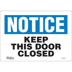 "Keep This Door Closed" Sign