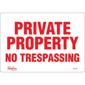 "Private Property" Sign