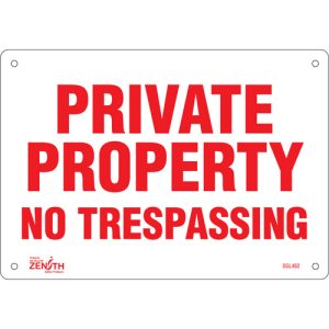"Private Property" Sign