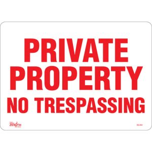 "Private Property" Sign