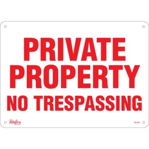 "Private Property" Sign