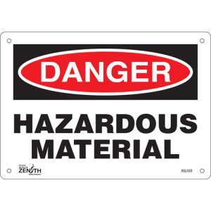 "Hazardous Material" Sign