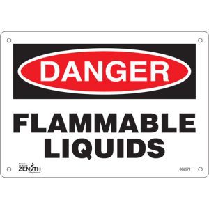"Flammable Liquids" Sign