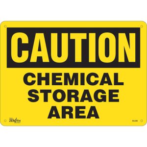 "Chemical Storage Area" Sign