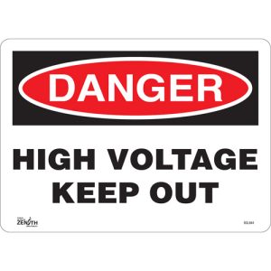 "High Voltage Keep Out" Sign