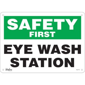 "Eye Wash Station" Sign