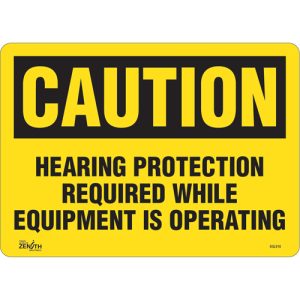 "Hearing Protection Required" Noise Hazard Sign