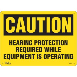 "Hearing Protection Required" Noise Hazard Sign
