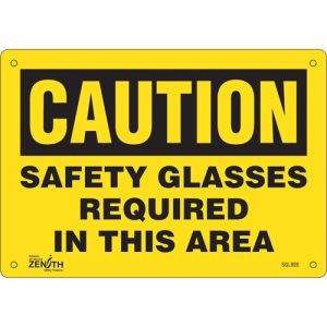 "Safety Glasses Required" Sign