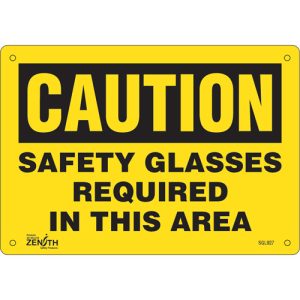 "Safety Glasses Required" Sign
