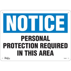 "Personal Protection Required" Sign