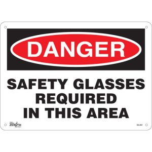 "Safety Glasses Required" Sign