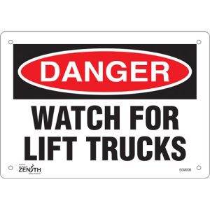 "Watch For Lift Trucks" Sign