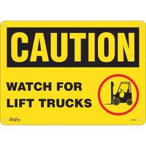 "Watch For Lift Trucks" Sign