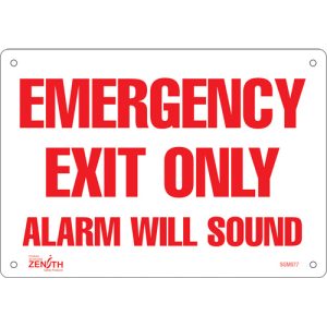 "Emergency Exit Only" Sign