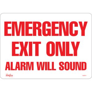 "Emergency Exit Only" Sign