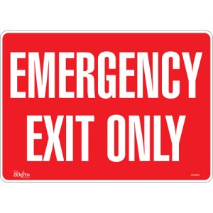 "Emergency Exit Only" Sign