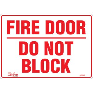 "Fire Door" Sign