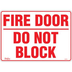 "Fire Door" Sign