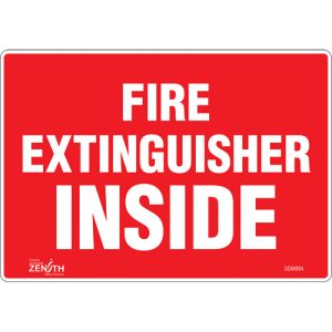 "Fire Extinguisher Inside" Sign