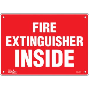 "Fire Extinguisher Inside" Sign