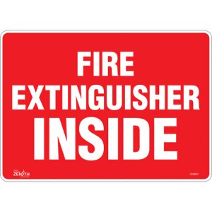 "Fire Extinguisher Inside" Sign