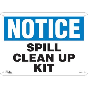 "Spill Clean Up Kit" Sign