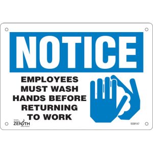 "Employees Must Wash Hands" Sign