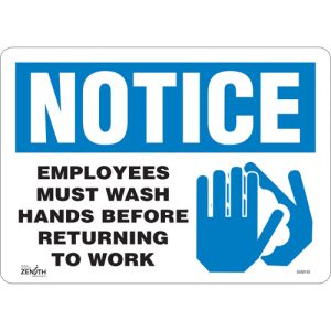 "Employees Must Wash Hands" Sign