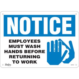 "Employees Must Wash Hands" Sign
