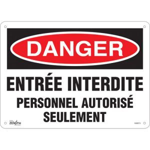 "Personnel Autorisé Seulement" Sign