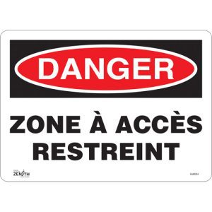 "Zone à Accès Restreint" Sign