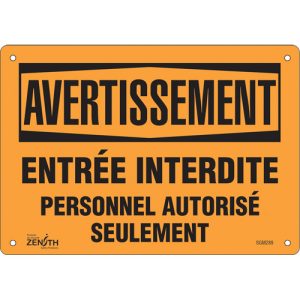 "Personnel Autorisé Seulement" Sign