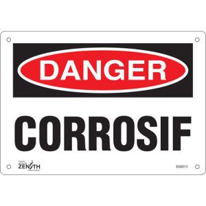 "Corrosif" Sign