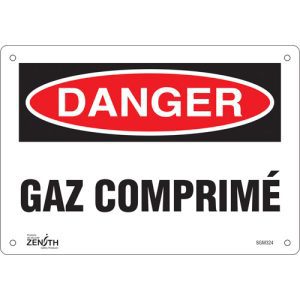 "Gaz Comprimé" Sign