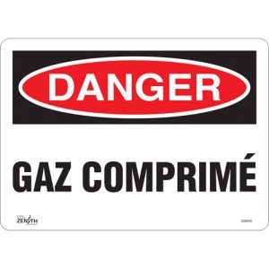 "Gaz Comprimé" Sign