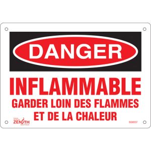 "Garder Loin Des Flammes" Sign