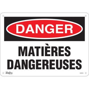 "Matières Dangereuses" Sign